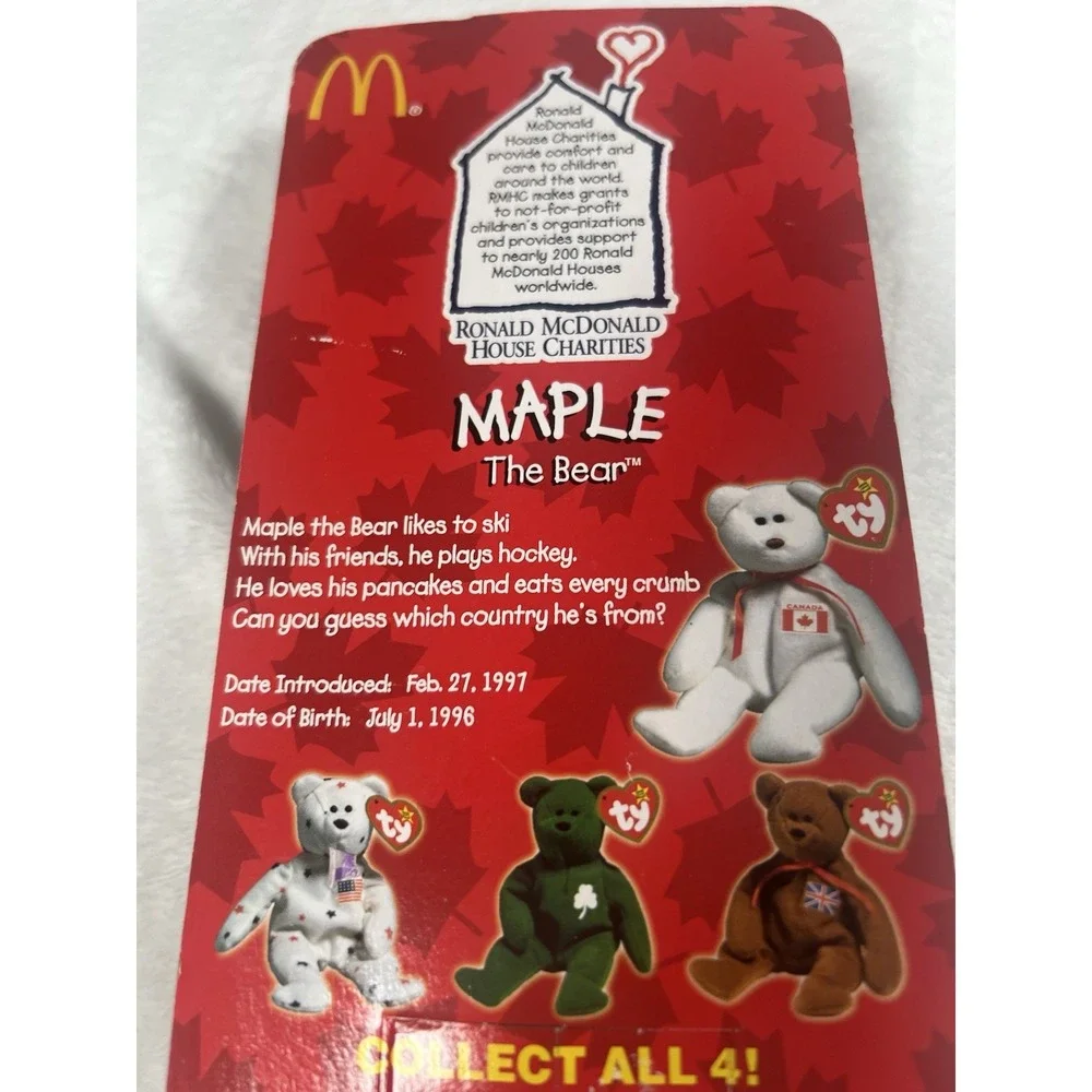 RARE VINTAGE‎ Ty Maple The Bear 1990s in Original Packaging